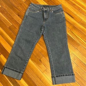 French Cuff Ankle Croped Jeans
